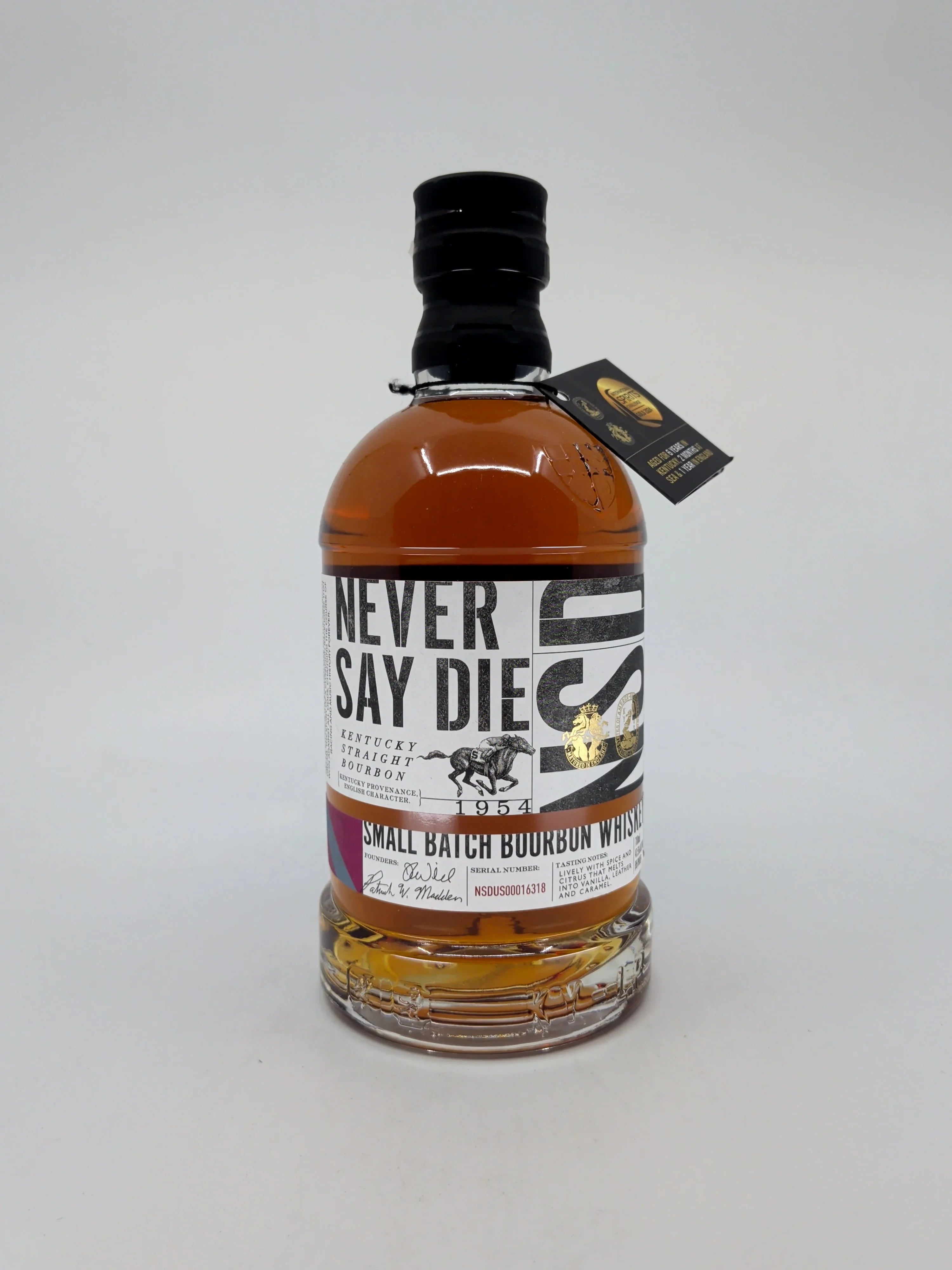Never Say Die Barrel strengh whiskey750ml 6 year 700ml