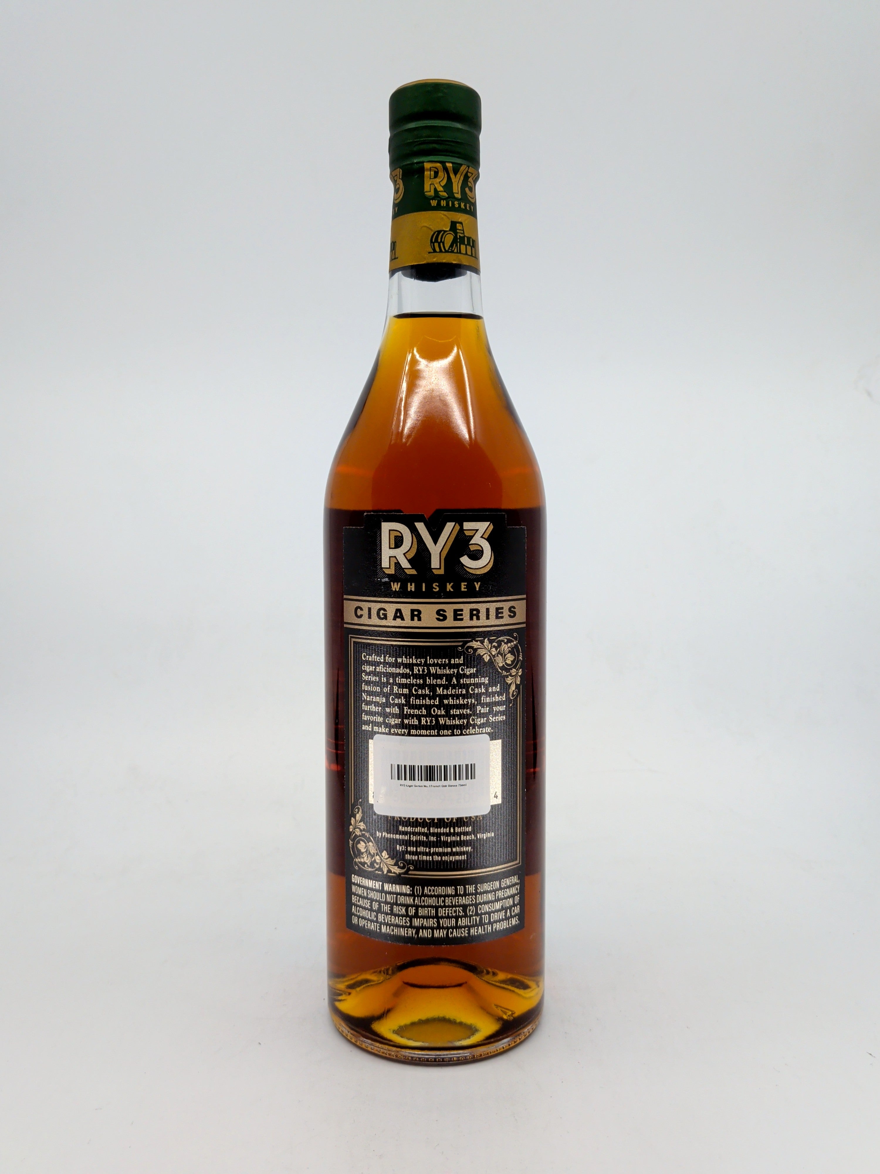 RY3 Cigar Series No. I French Oak Staves 750ml