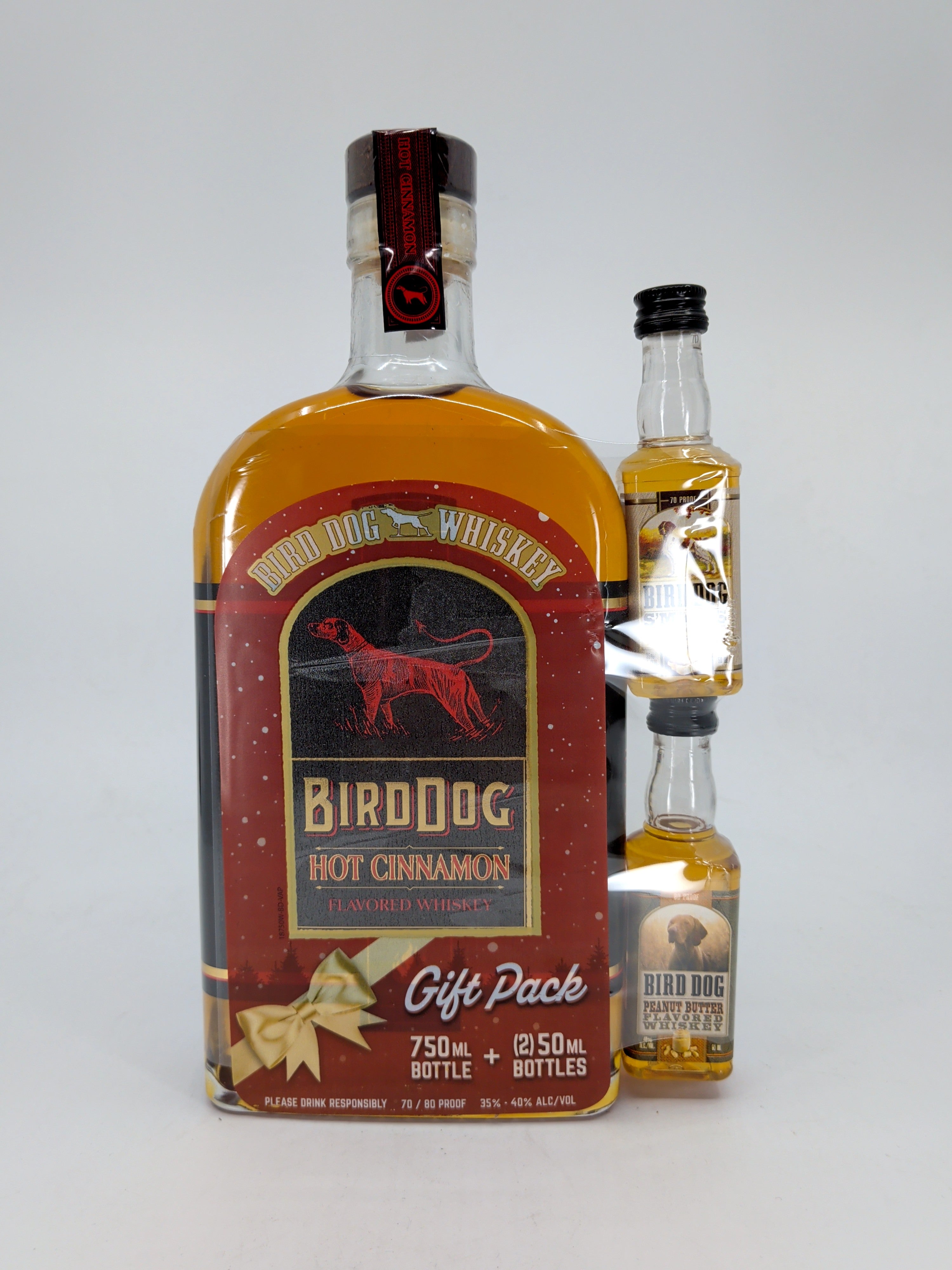 Bird Dog Cinnamon Flavored Whiskey Gift Pack 750ml + (2) 50ml