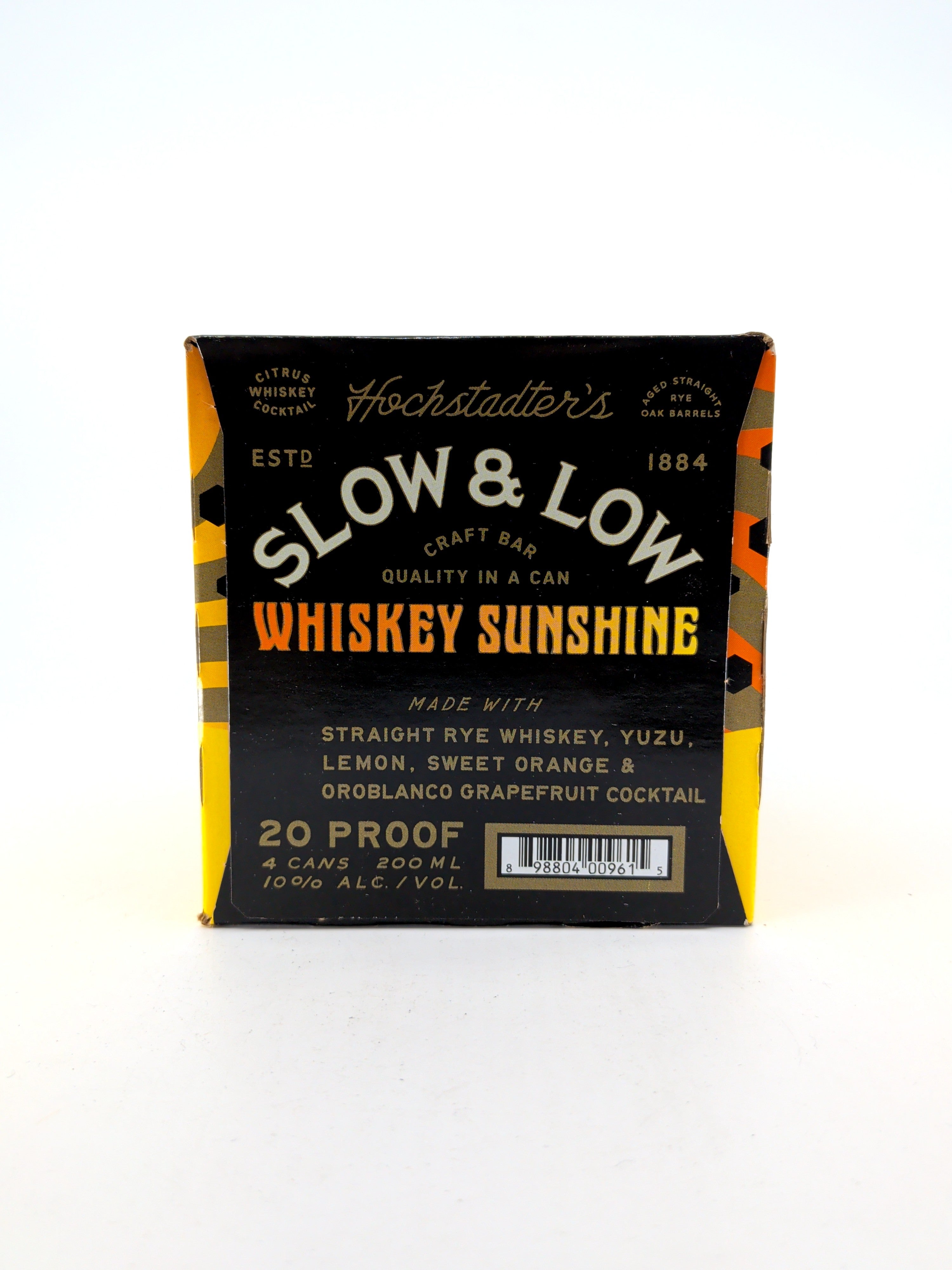 Hochstadter's Slow & Low Whiskey Sunshine 200ml 4pk
