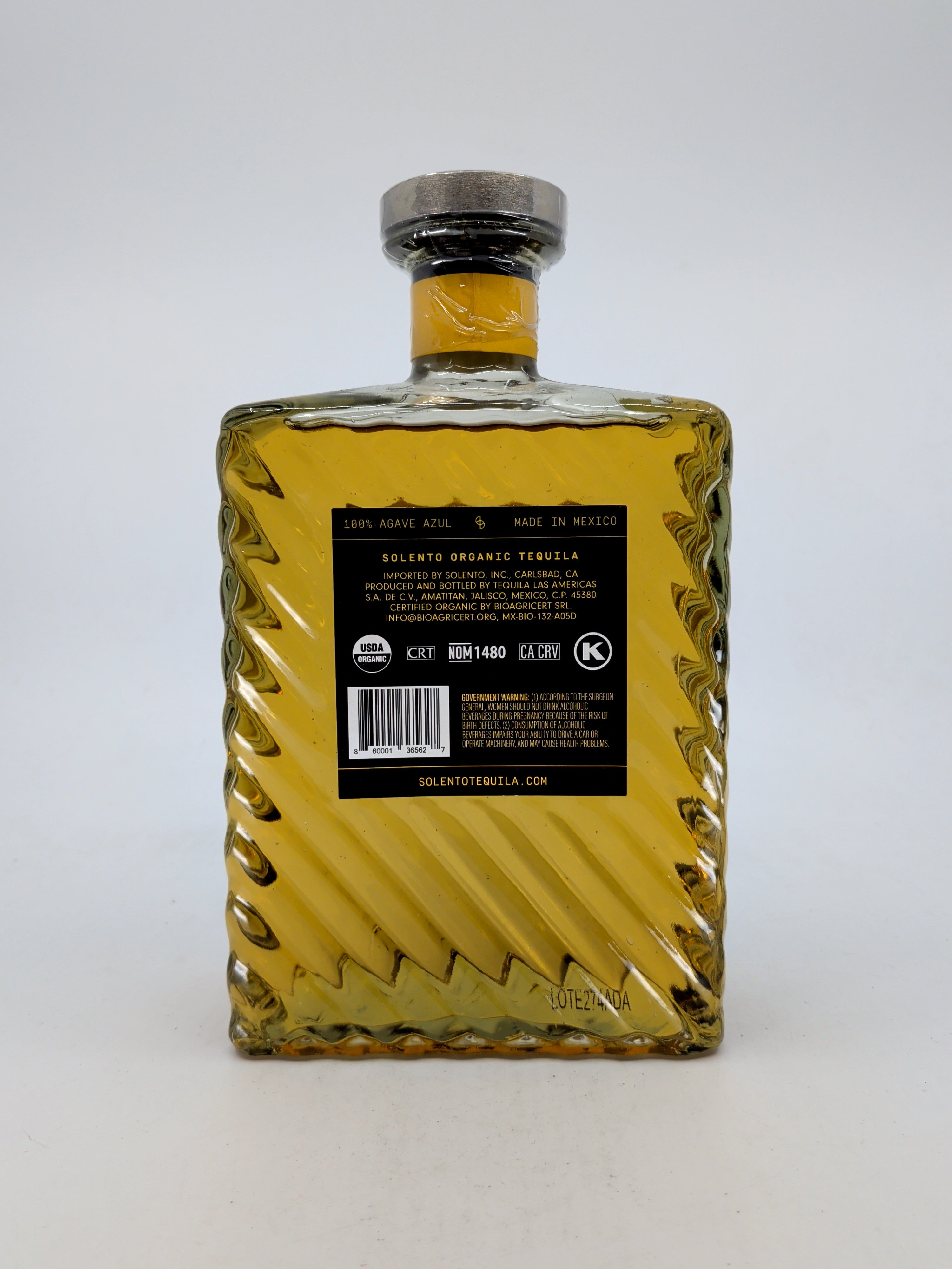 Solento Organic Anejo Tequila 750 ml