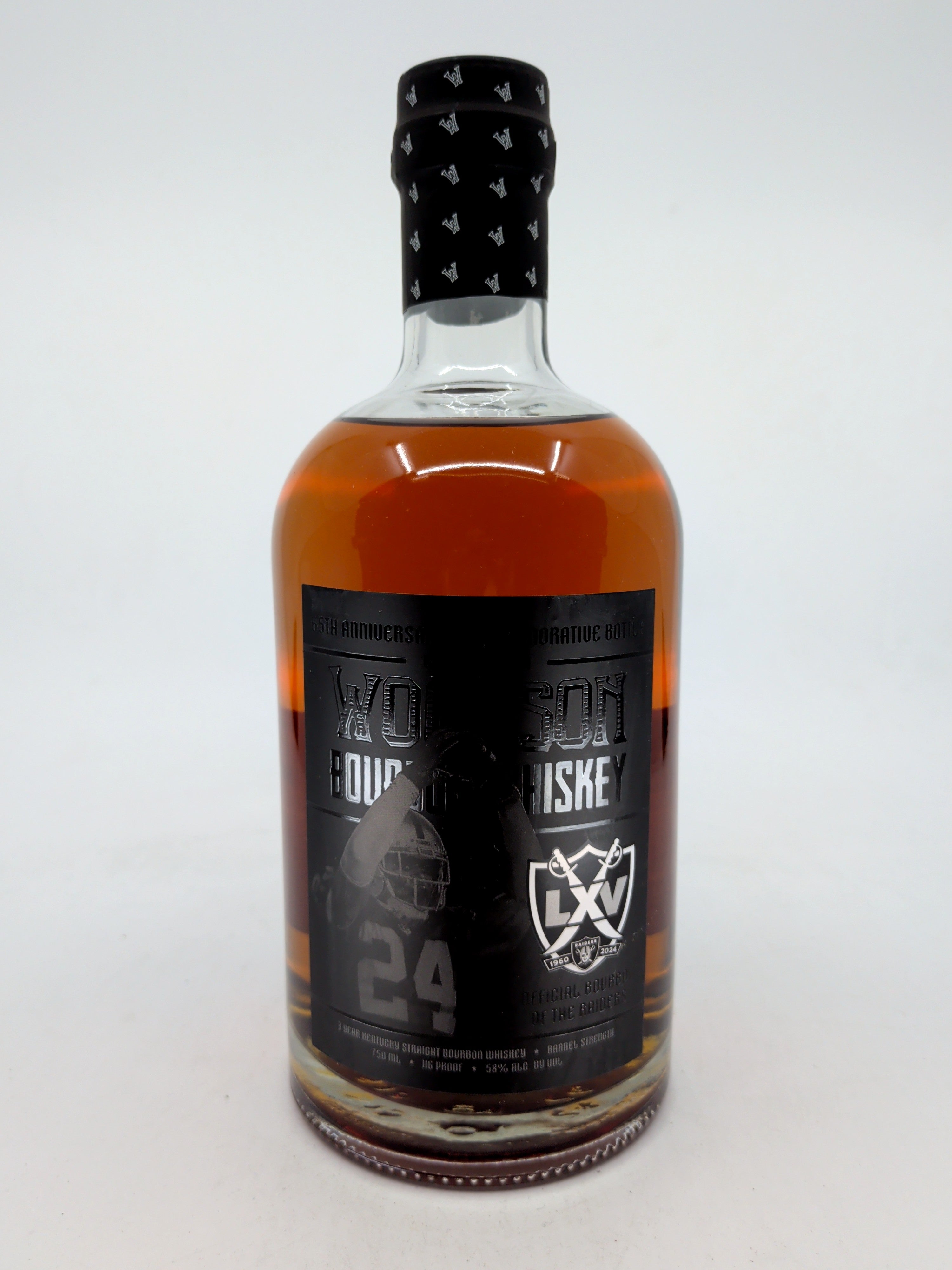 Woodson Whiskey 65th Anniversary Raiders “Blackout” Limited Edition Commemorative Bottle 750ml