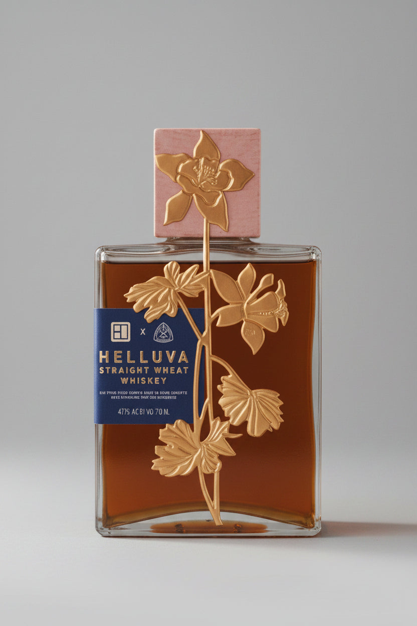 The Block Distilling Co Helluva Straight Wheat Whiskey 750 ml