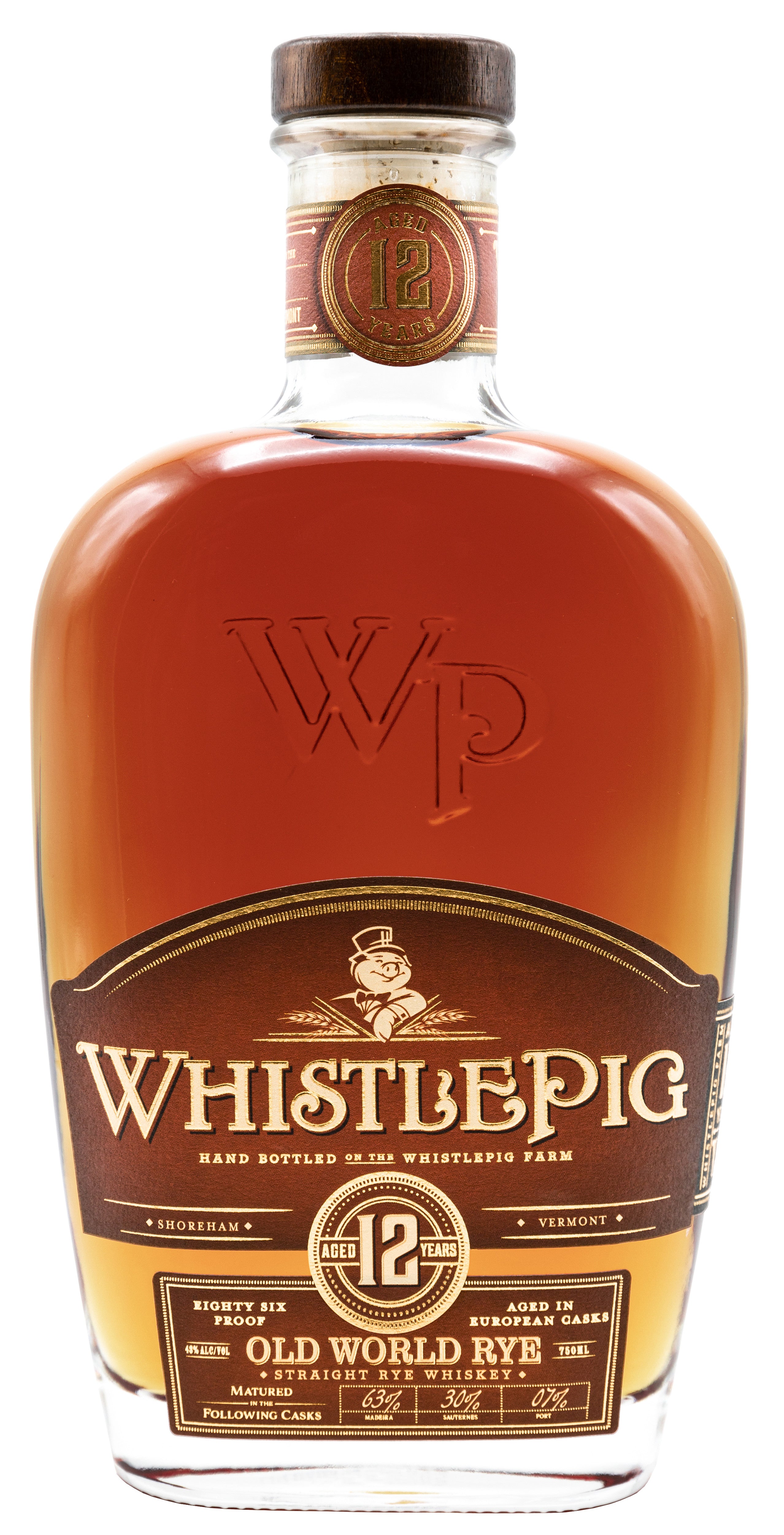WhistlePig 12 Year Old World Cask Rye Whiskey 750ml - Captain Caskwell