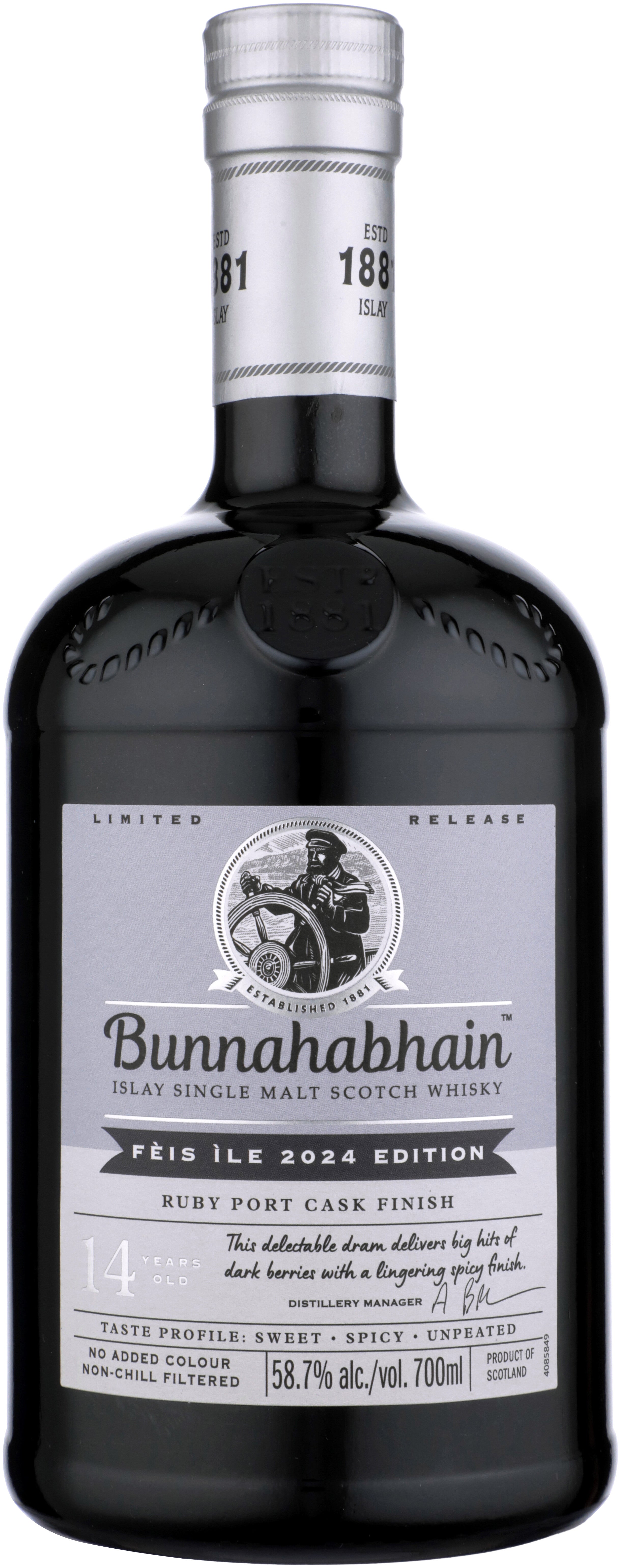 Bunnahabhain Feis Ile 2024 Ruby Port Cask Finish 2024 700 ml - Captain Caskwell