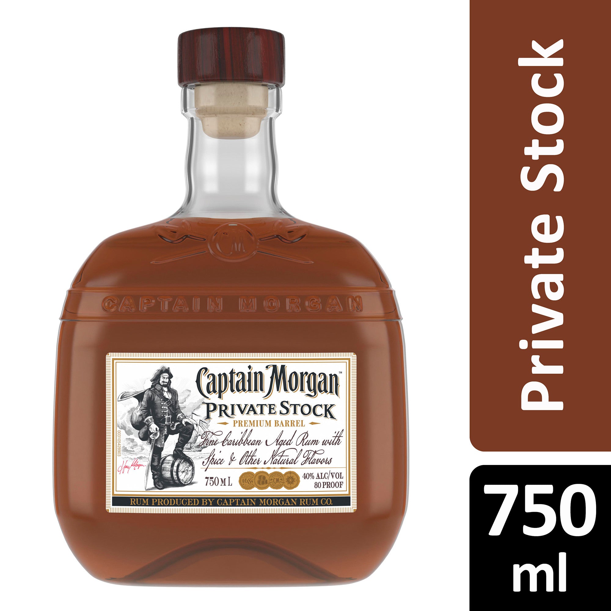 Captain Morgan Private Stock Rum 750 ml - Captain Caskwell